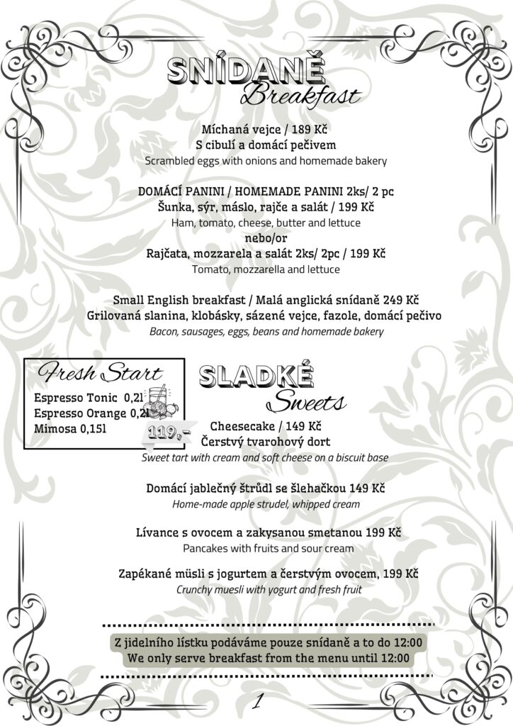 Menu 2 | Melichar Trost's
